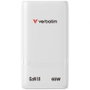 Verbatim Cargador de Pared GaN Fold 'n' Go 65W 2xUSB-C Blanco